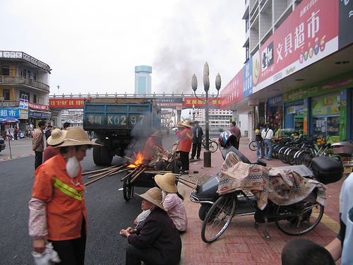 China - pollution street